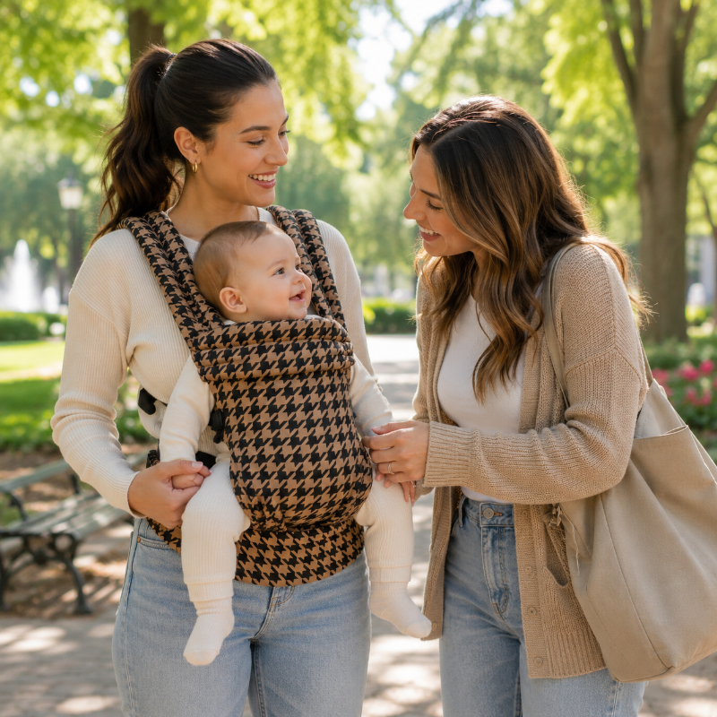 porte bébé ergonomique douceur flex rencontre dans un parc