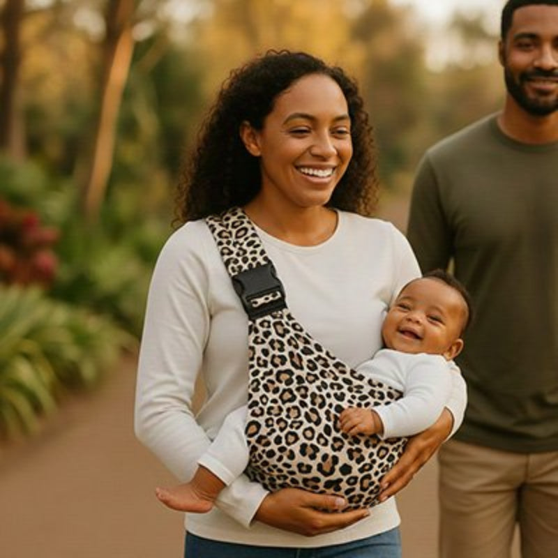écharpe de portage bébé cocoon confort famille heureuse 