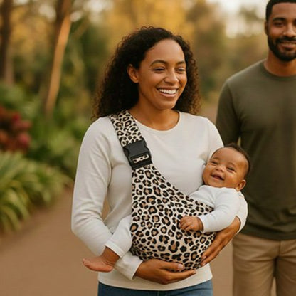 écharpe de portage bébé cocoon confort famille heureuse 