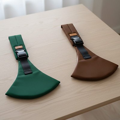 Echarpe de portage bébé vert et brun