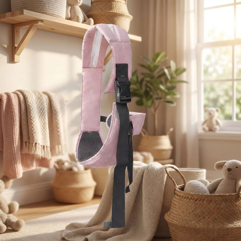 écharpe de portage ergonomique rose