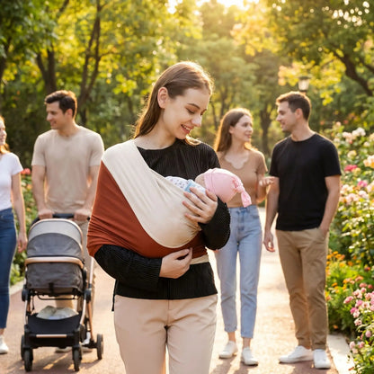 porte bébé écharpe bonding nomade maman au parc