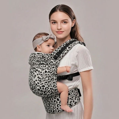 porte bébé ergonomique réconfort beige léopard