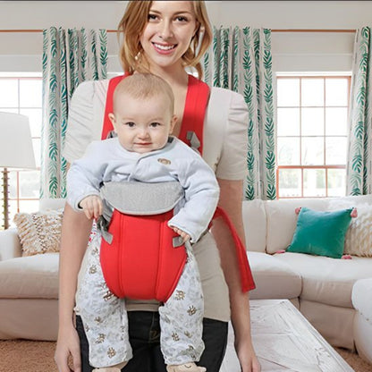 porte bébé flexi nomade maman regarde en avant avec bébé