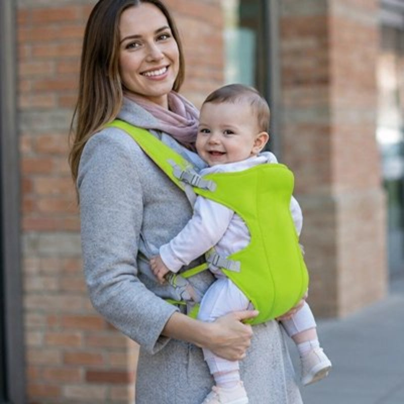 porte bébé petit voyageur maman au bord du mur