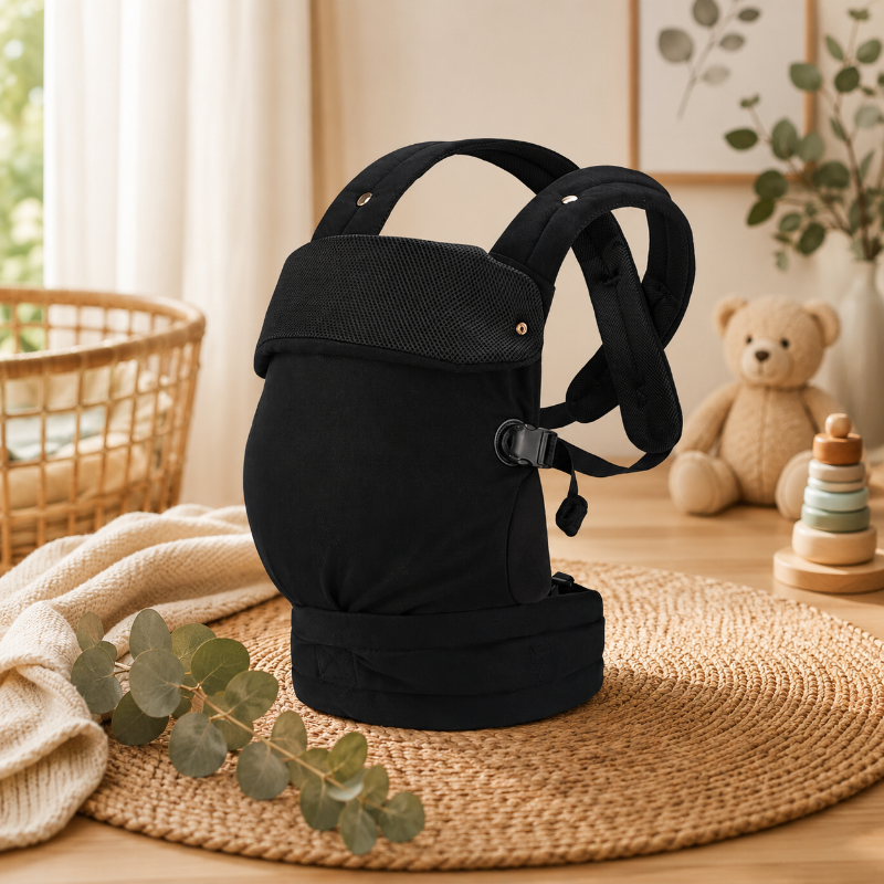porte bébé physiologique noir confort optimal