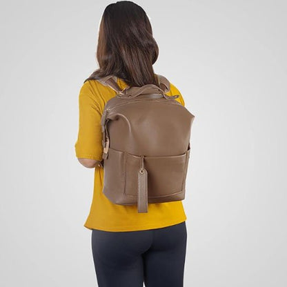sac à dos à langer bébé brun