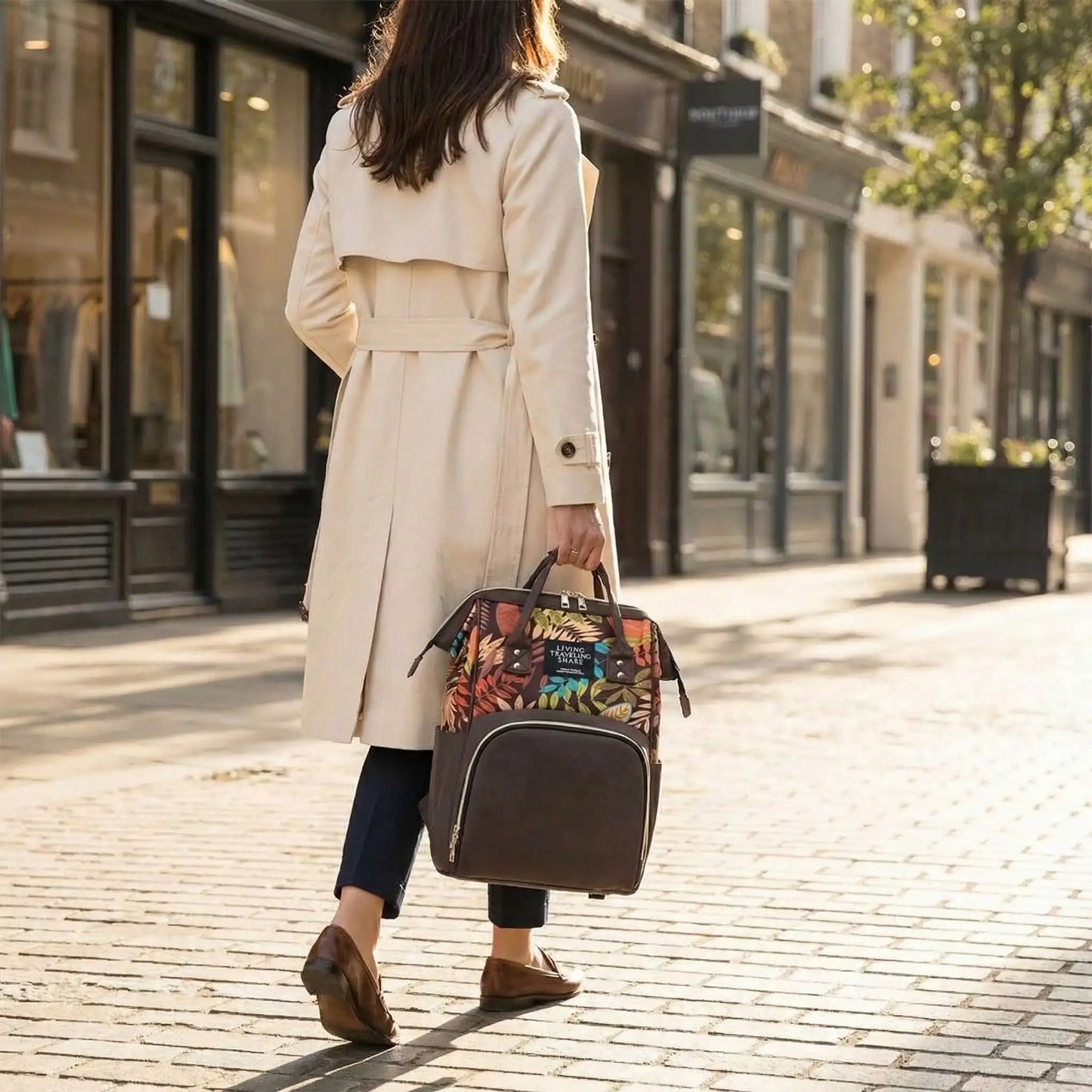 Sac à dos à langer | Elégance Florale™