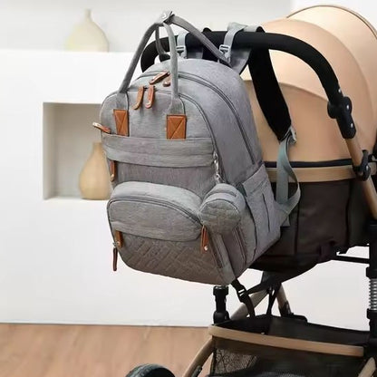 sac à dos à langer gris bébé nomade 