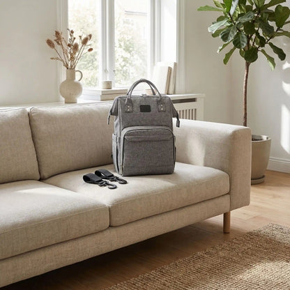 sac à langer multifonction elegant gris